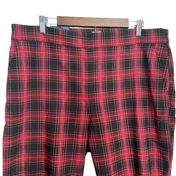 NWT GAP Red Plaid High Rise Skinny Ankle Pants 20 Punk Academia Grunge Y2K - Picture 4 of 10